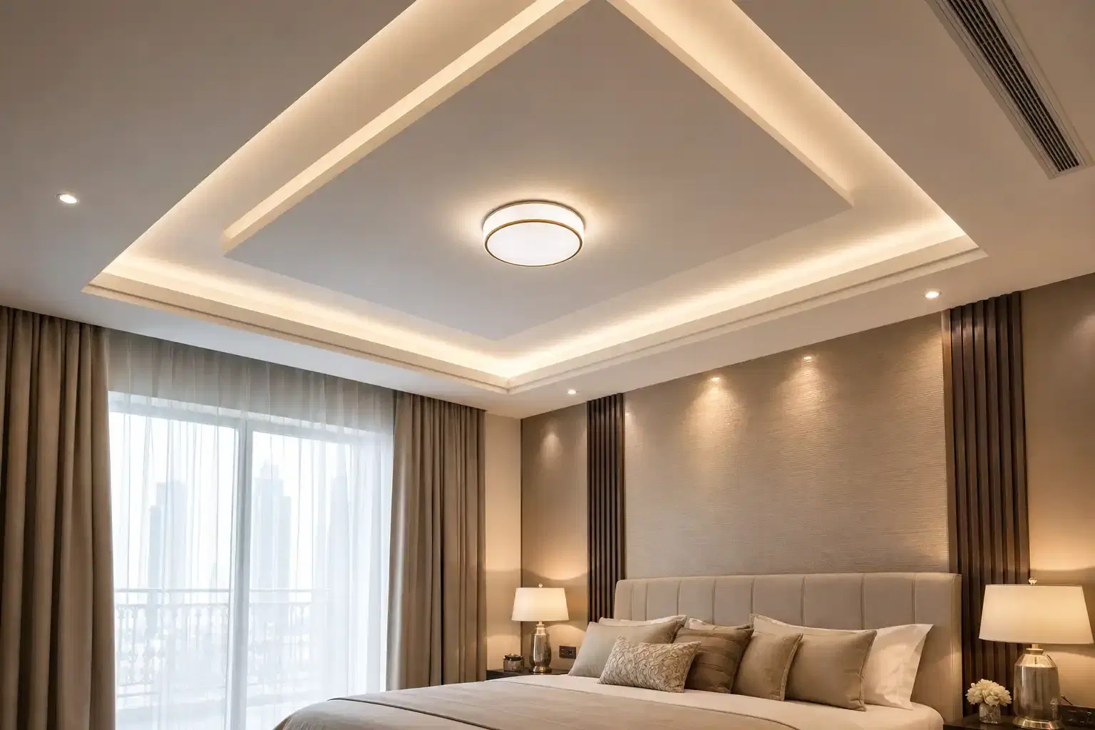 False Ceiling Dubai — Gypsum, Designs, Lighting | Kazmi Homes