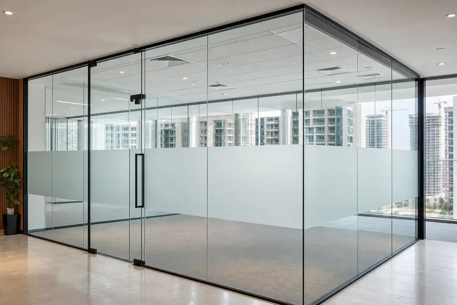 Glass Partitions Dubai — Office & Shower Glass | Kazmi Homes